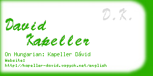 david kapeller business card