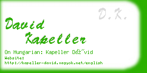 david kapeller business card